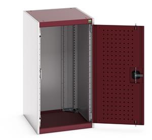 40018087.** cubio cupboard with perfo doors. WxDxH: 525x650x1000mm. RAL 7035/5010 or selected